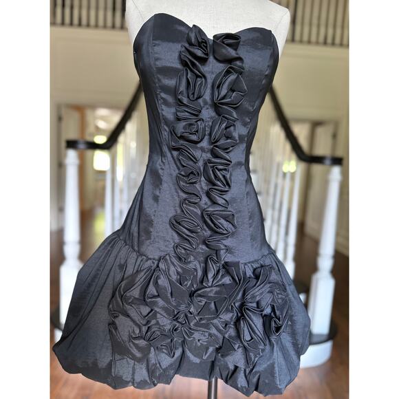 Y2K McClintock Special Occasion Ruffle Bubble Mini Dress Prom Party WhimsyGoth - Picture 4 of 10